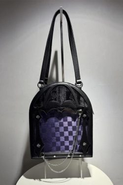 Dark Halloween Lolita Ita Bag – Gothic Transparent Crossbody Shoulder Purse Small Capacity Kawaii Bag