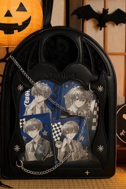 Dark Halloween Lolita Ita Bag – Gothic Transparent Crossbody Shoulder Purse Small Capacity Kawaii Bag