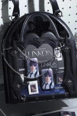 Dark Halloween Lolita Ita Bag – Gothic Transparent Crossbody Shoulder Purse Small Capacity Kawaii Bag