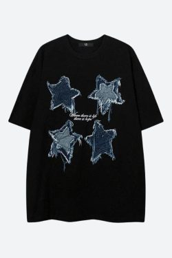 Denim Star Patchwork Tee