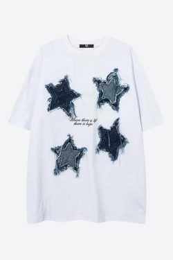Denim Star Patchwork Tee