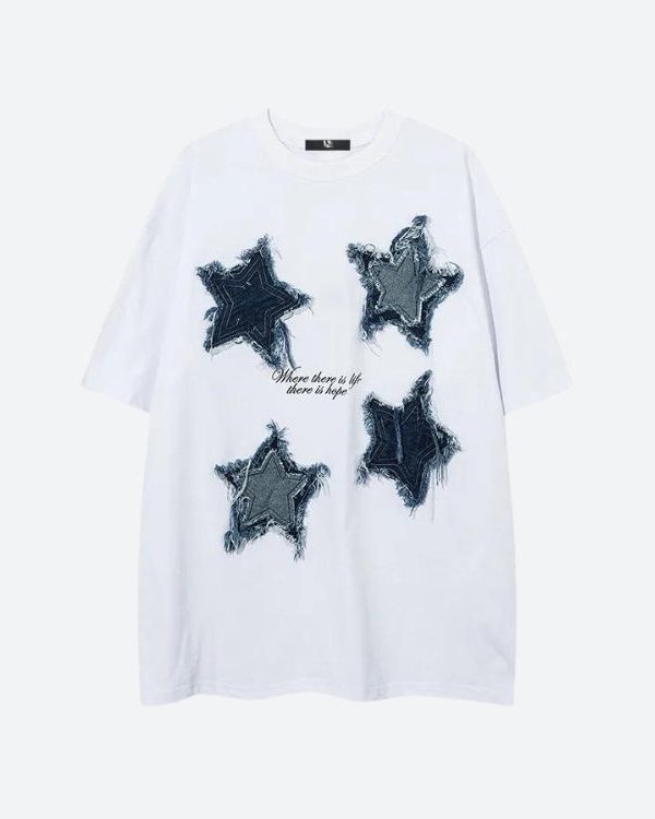 Denim Star Patchwork Tee