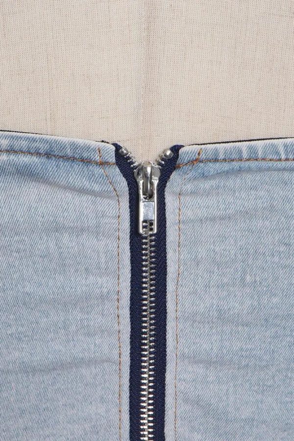 Denim Top & Pants Two Piece Set