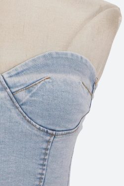 Denim Top & Pants Two Piece Set