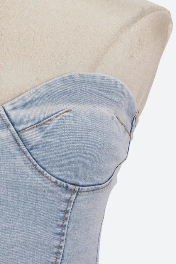 Denim Top & Pants Two Piece Set