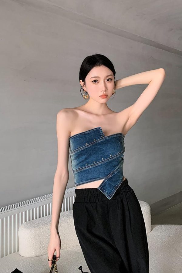 Denim Tube Top