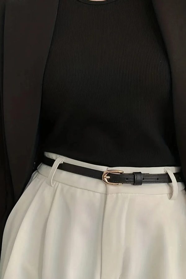 Detachable Faux Leather Belt
