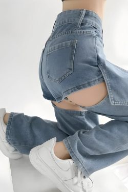 Detachable Straight Leg Jeans