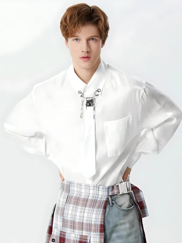 Detachable Tie Shirt