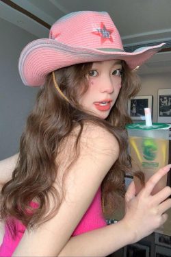 Disco Cowgirl Adjustable Star Printed Hat