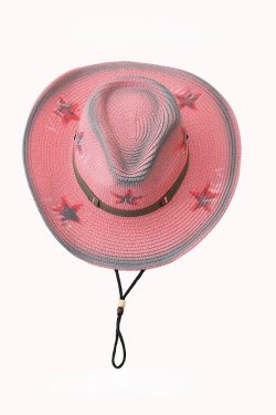 Disco Cowgirl Adjustable Star Printed Hat