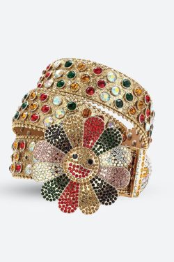 Disco Cowgirl Flower Buckle Belt