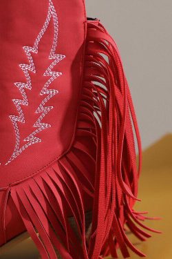 Disco Cowgirl Fringe Ankle Boots