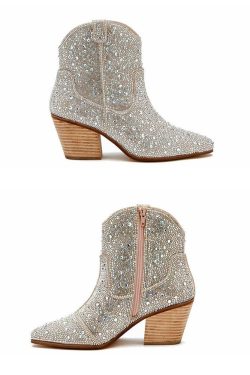 Disco Cowgirl Rhinestone Western Boots
