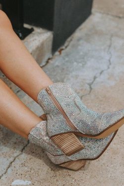 Disco Cowgirl Rhinestone Western Boots