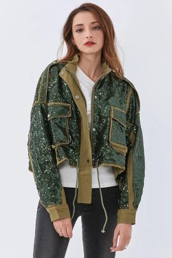 Disco Cowgirl Sequined Zip-Up Jacket