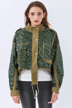 Disco Cowgirl Sequined Zip-Up Jacket