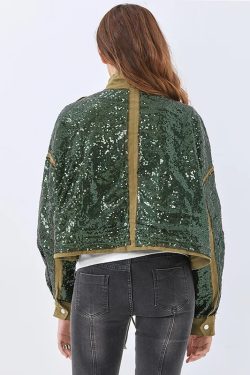 Disco Cowgirl Sequined Zip-Up Jacket