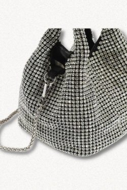 Disco Cowgirl Silver Rhinestone Handbag