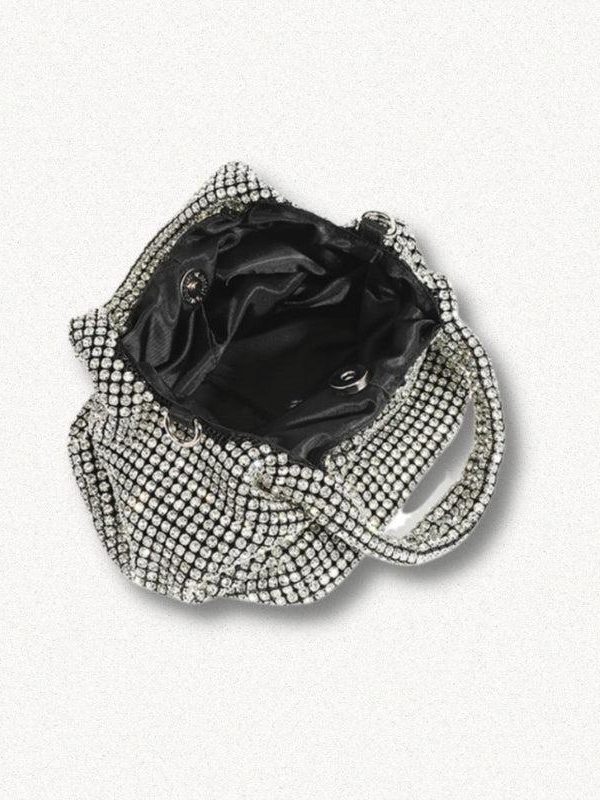 Disco Cowgirl Silver Rhinestone Handbag