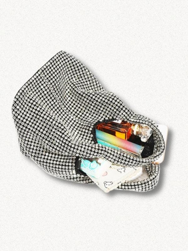 Disco Cowgirl Silver Rhinestone Handbag