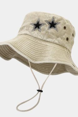 Disco Cowgirl Star Printed Denim Hat