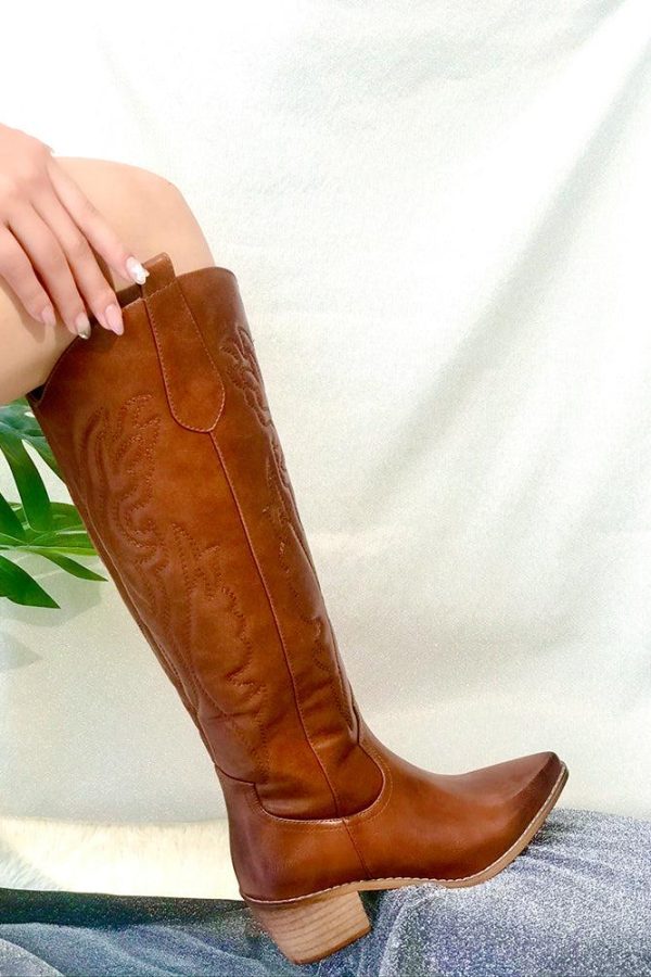 Disco Cowgirl Western Knee-High Boots