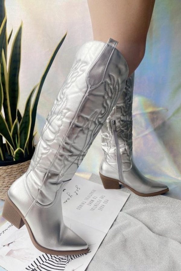 Disco Cowgirl Western Knee-High Boots