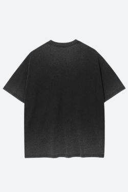 Distressed Green Human Figure Printed Tee