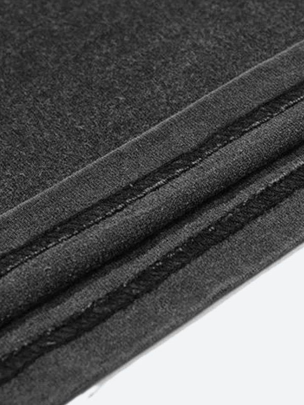 Distressed Green Human Figure Printed Tee