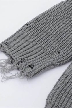 Distressed Knit Sweater