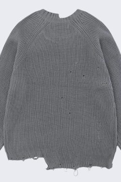 Distressed Knit Sweater