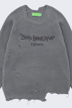 Distressed Knit Sweater