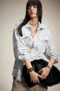 Distressed Plaid Shirt