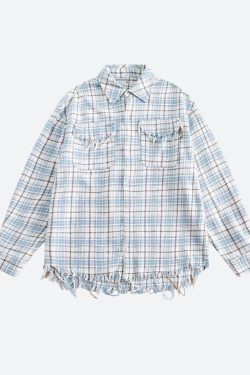 Distressed Plaid Shirt