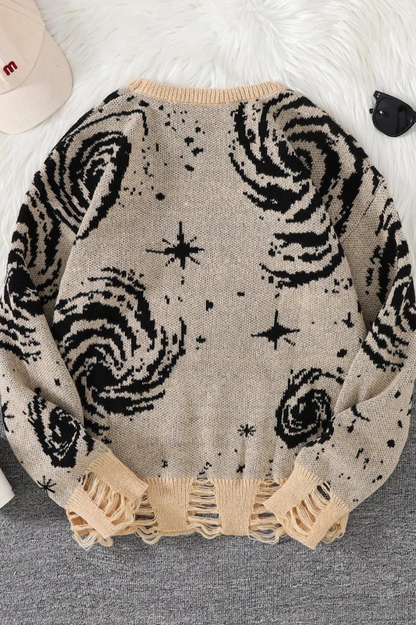 Distressed Pullover Sweater