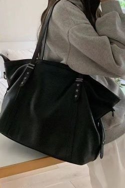 DIY Black Star Large Capacity Faux Leather Women Handbag