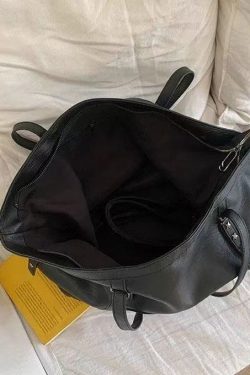 DIY Black Star Large Capacity Faux Leather Women Handbag
