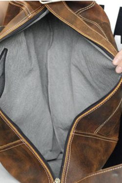 DIY Brown Paitings Calf Leather Messenger Bag