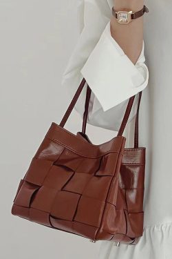 DIY Coffee Wing Faux Leather Satchel Handbag