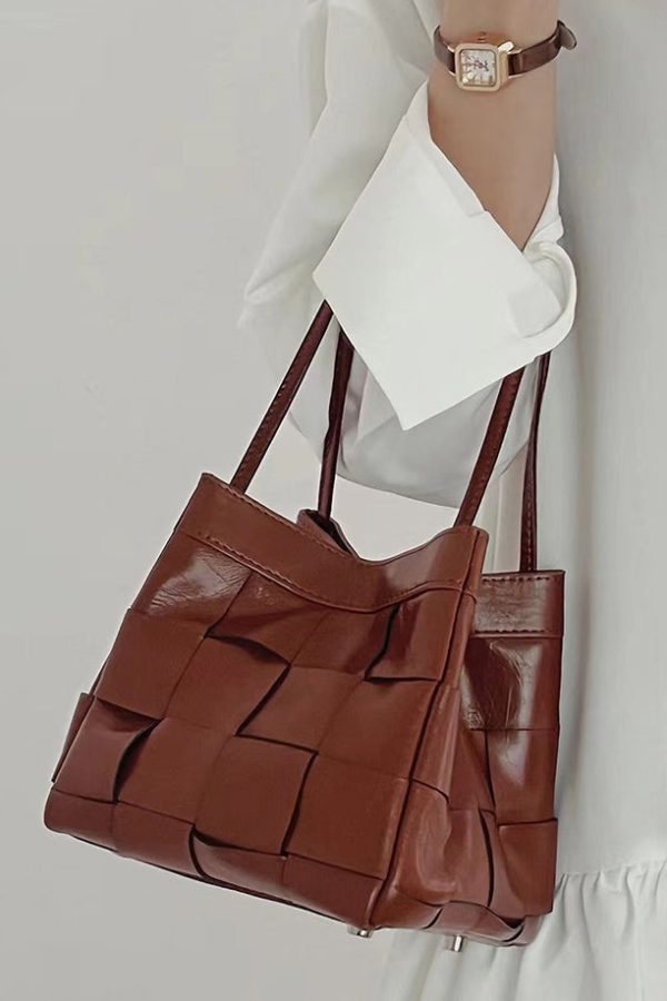 DIY Coffee Wing Faux Leather Satchel Handbag