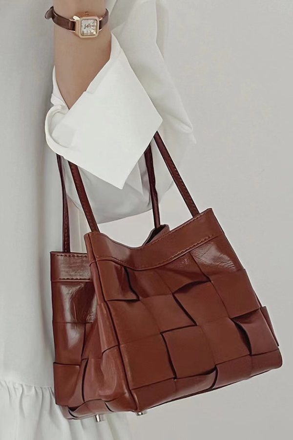 DIY Coffee Wing Faux Leather Satchel Handbag