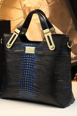 DIY Gradient Color Large Capacity Faux Leather Tote Handbag