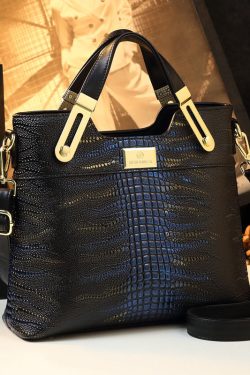 DIY Gradient Color Large Capacity Faux Leather Tote Handbag