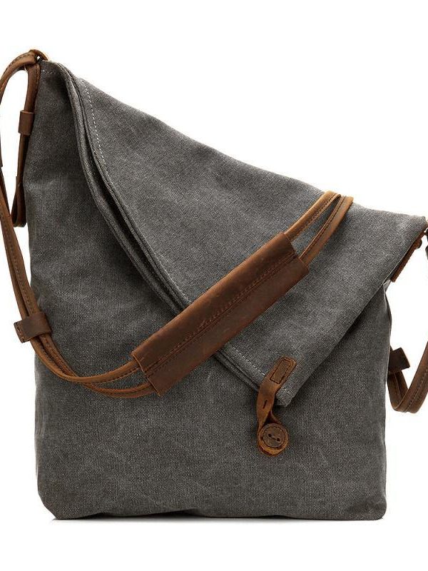 DIY Vintage Women dark gray Crossbody Bag