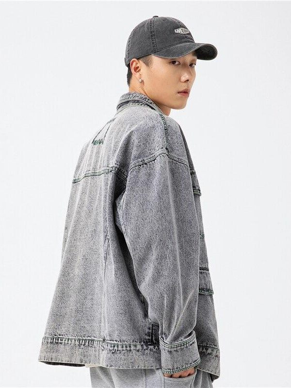 Double-Collared Denim Jacket