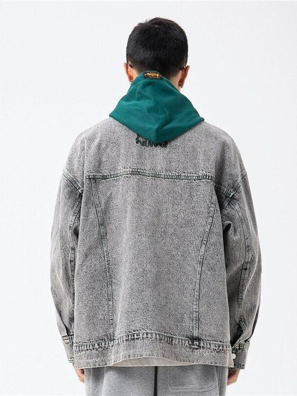 Double-Collared Denim Jacket