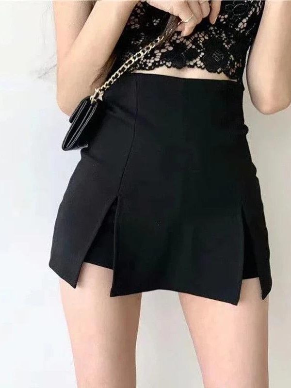 Double Side Slit Mini Skort