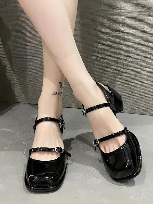 Double Strap Mary Jane High Heels