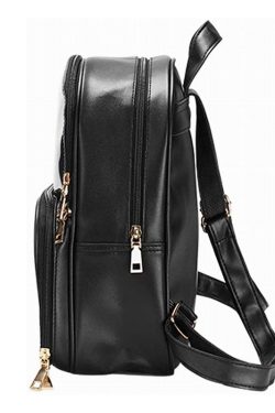 Double Window Candy PU Leather Backpack